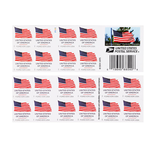 2025 US Flags Booklets / Rolls Forever First Class Postage Stamps
